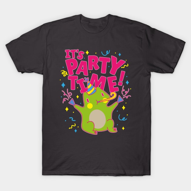 Party time frog T-Shirt by Catfactory